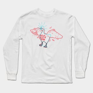 GOOSE GAME ANAGLYPH Long Sleeve T-Shirt